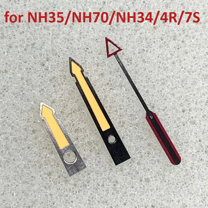 Gun Metal and Red Yellow Luminous Watch Hands for NH35/NH70/NH34/4R/7S
