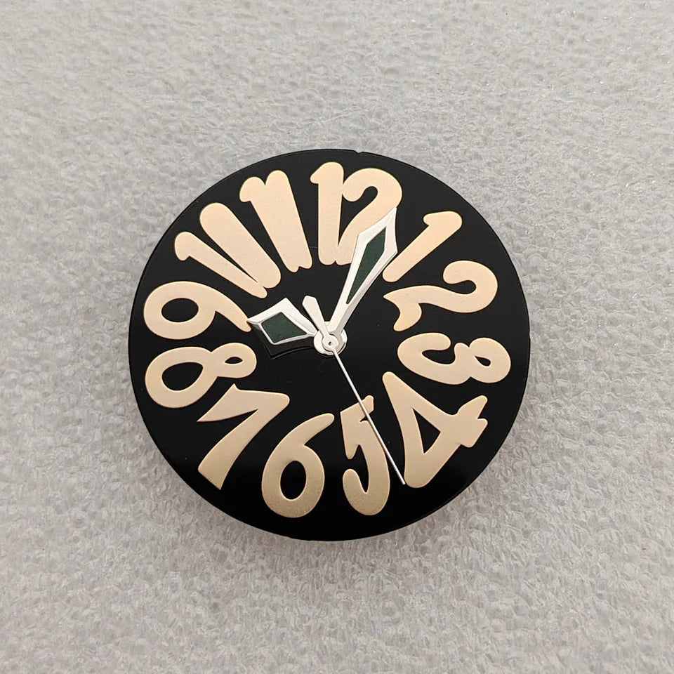 33.2mm Enamel Literal Dial 40mm Steel Watch Case and Strap Set for NH35 / NH36