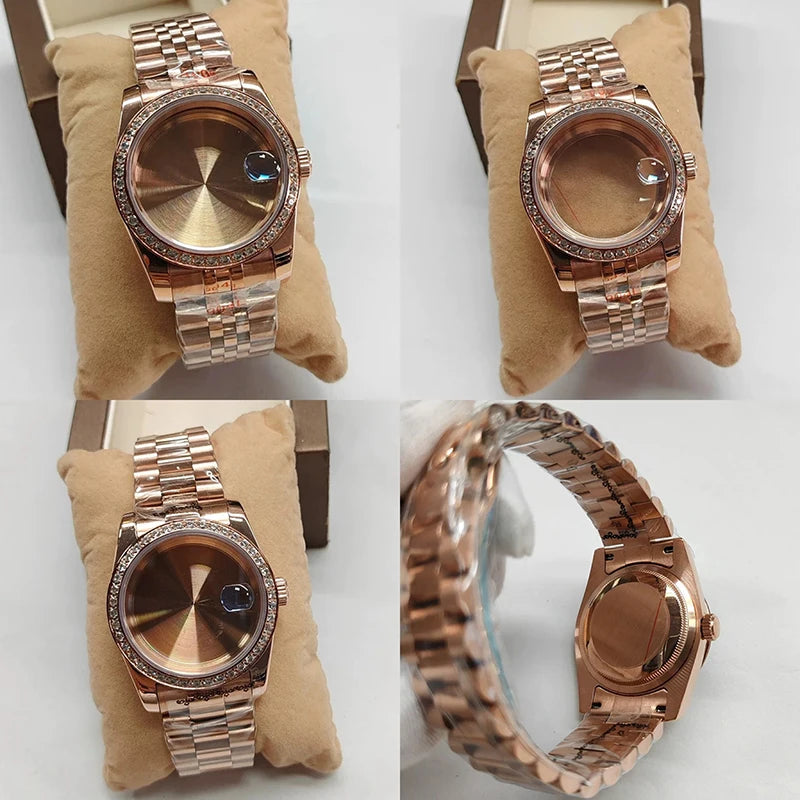 316L Steel 36/39mm Watch Case 28.5-29mm Dial Jubilee Bracelet Fit NH35/NH36/4R