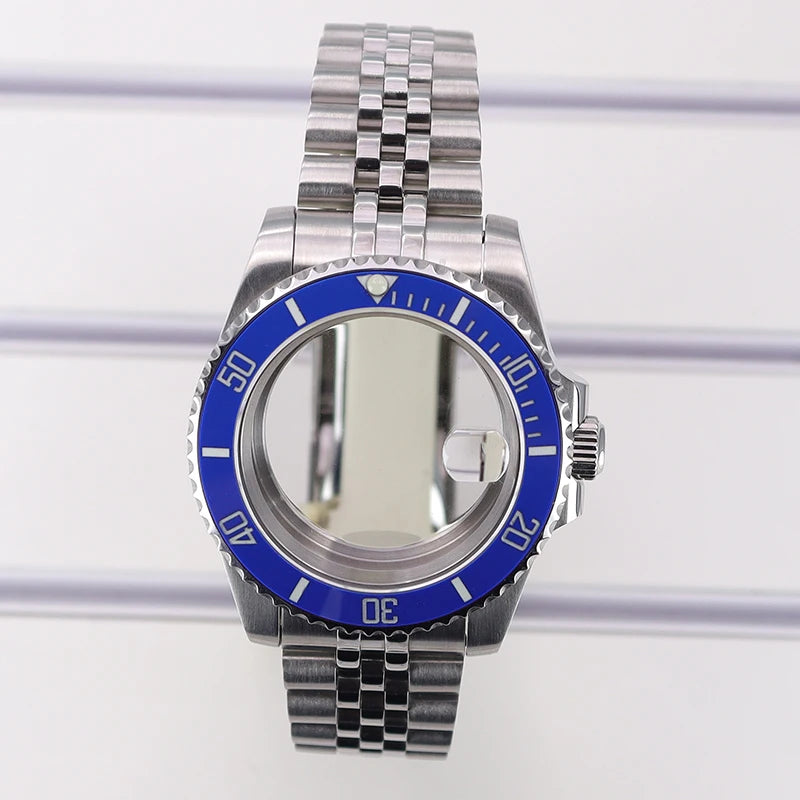 40mm Watch Case Ceramic Bezel Sapphire For Nh35 Nh36 Nh34 Sub Eta2824 Miyota8215