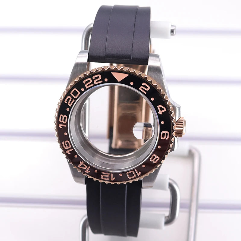 40mm Cases For NH35 NH34 NH36 NH38 NH70 Miyota8215 Eta2824 Unidirectional Bezel