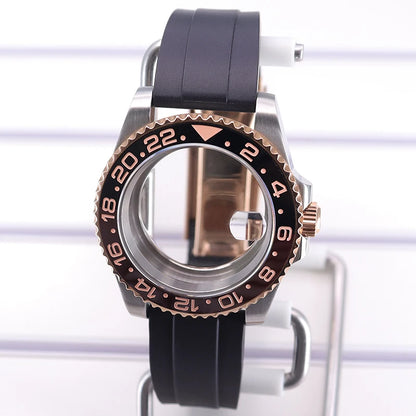 40mm Cases For NH35 NH34 NH36 NH38 NH70 Miyota8215 Eta2824 Unidirectional Bezel