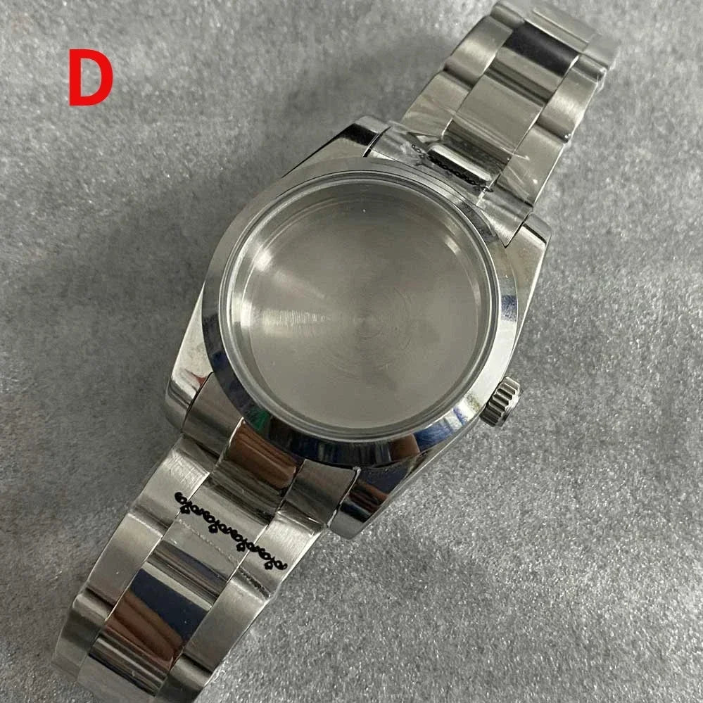 36mm Watch Case Set Sapphire Glass with Calendar Window for NH35/NH36/4R