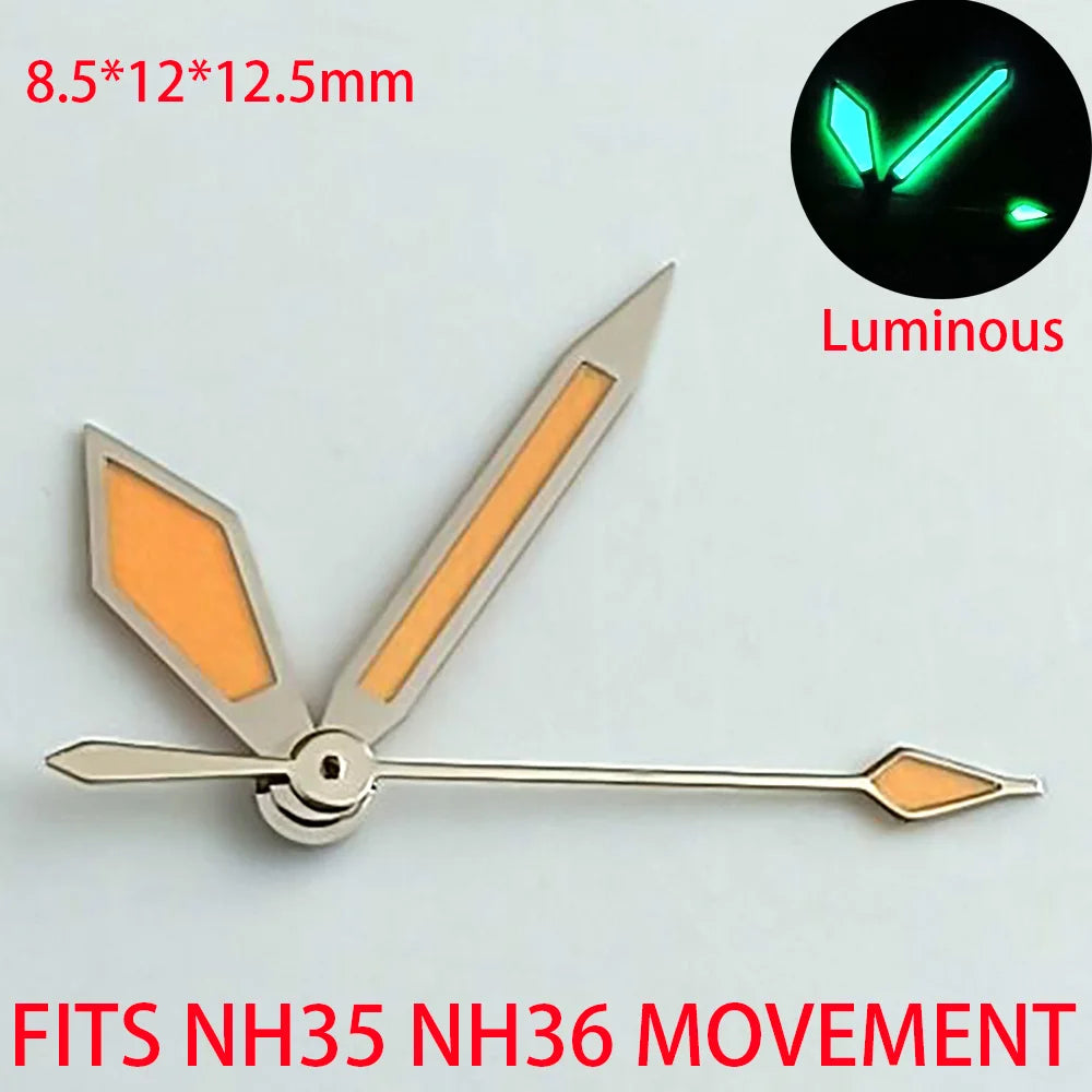 Watch Accessories Pointer NH 35 NH36 Hands Green/Blue Super Luminous Suitable For NH 35 NH36 Movement