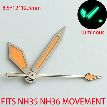 Watch Accessories Pointer NH 35 NH36 Hands Green/Blue Super Luminous Suitable For NH 35 NH36 Movement