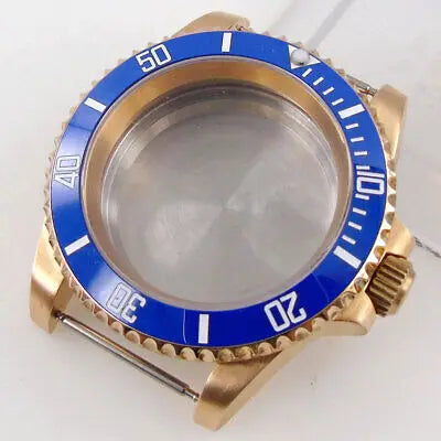 40mm CUSN8 solid Bronze sapphire glass Watch Case fit Japan NH35 NH36 ETA 2824