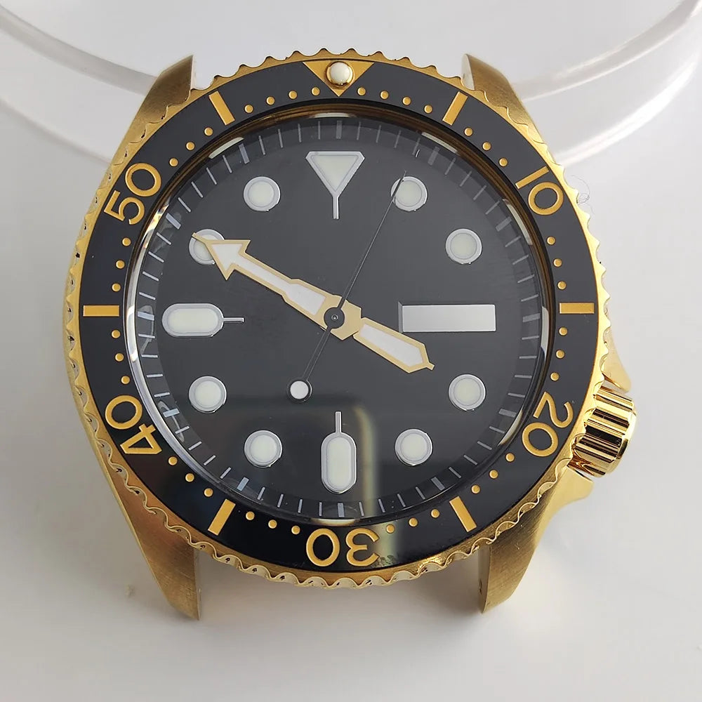 Plane Sapphire Glass Ceramic Bezel Stainless Steel Watch Case Fit NH 35 NH36 Movement High End Waterproof Watch Case