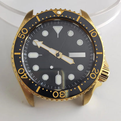 Plane Sapphire Glass Ceramic Bezel Stainless Steel Watch Case Fit NH 35 NH36 Movement High End Waterproof Watch Case