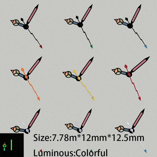 Modified Colorful Luminous Benz-Lightning Hand Watch Hands for NH35/NH36/4R/7S