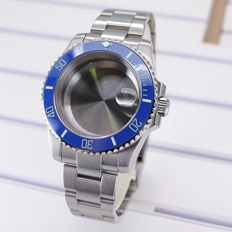 40mm Diver Watch Case Sapphire For NH34/35/36 4R36 8215 Eta 2824 C3 Bezel SUB