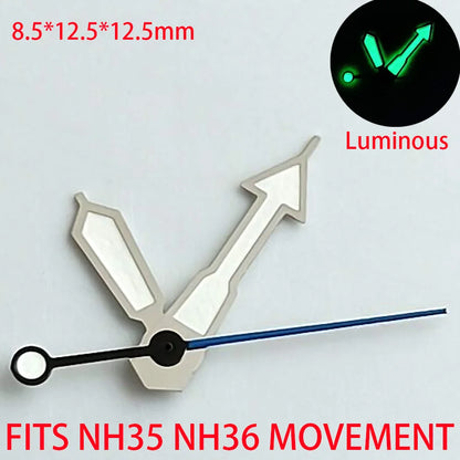 Watch Accessories Pointer NH 35 NH36 Hands Green/Blue Super Luminous Suitable For NH 35 NH36 Movement