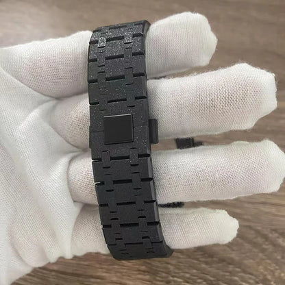 41mm Shining Star Sanding Steel Watch Case Sapphire Crystal  For NH35/36/4R/7S