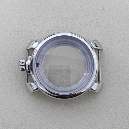 40MM Stainless Steel Mineral Glass Watch Case for NH35 NH36 Movement Crown@12