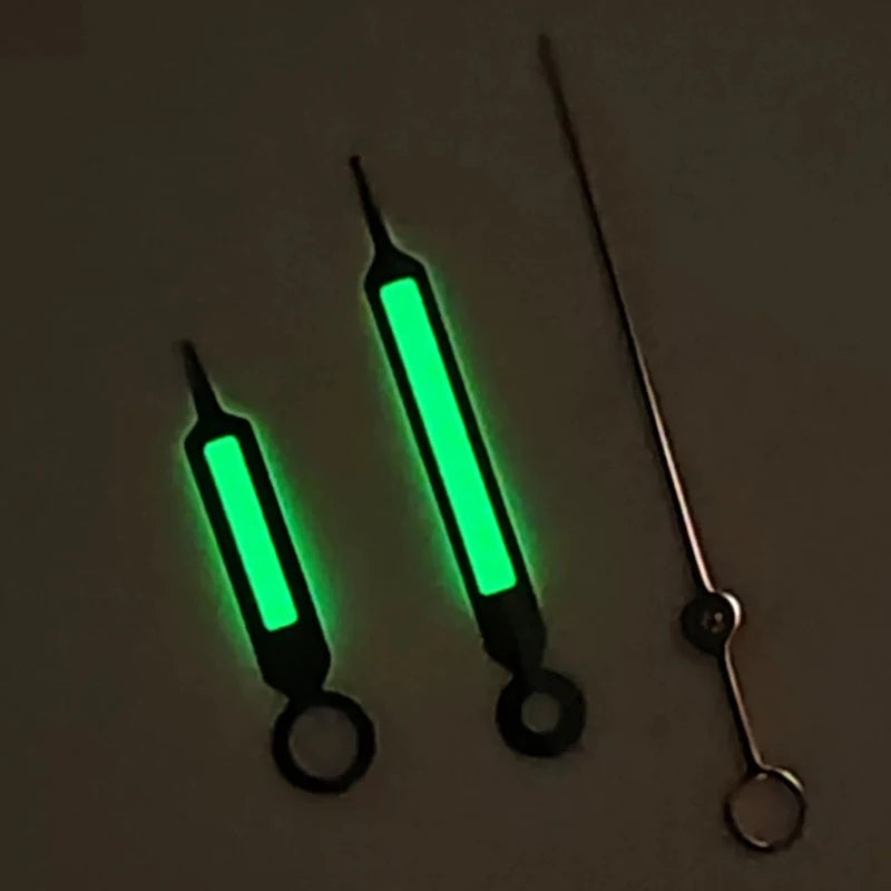 Modified Simple Polishing Green Luminous Watch Hands for NH35/NH36/4R/7S