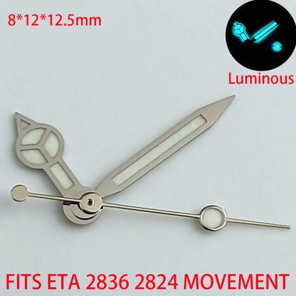 Watch Hands Blue Green Luminous Hands Fit NH 35 NH36 ETA 2836 2824 Miyota 8205 8215 Movement