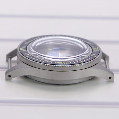 40mm Blasting Sand Cases Luminous Bezel Bubble Sapphire Fit NH35 NH36 NH38 4R36