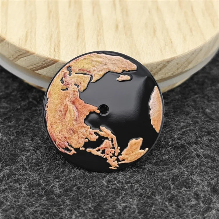 Modified 28.5mm Flame Planet Earth Surface Watch Dial for NH35/NH34 Movement