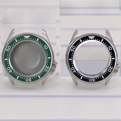 38mm Steel Watch Case Sapphire For Nh35 Nh36 Nh70 4R36 Multicolor Ceramic Bezel