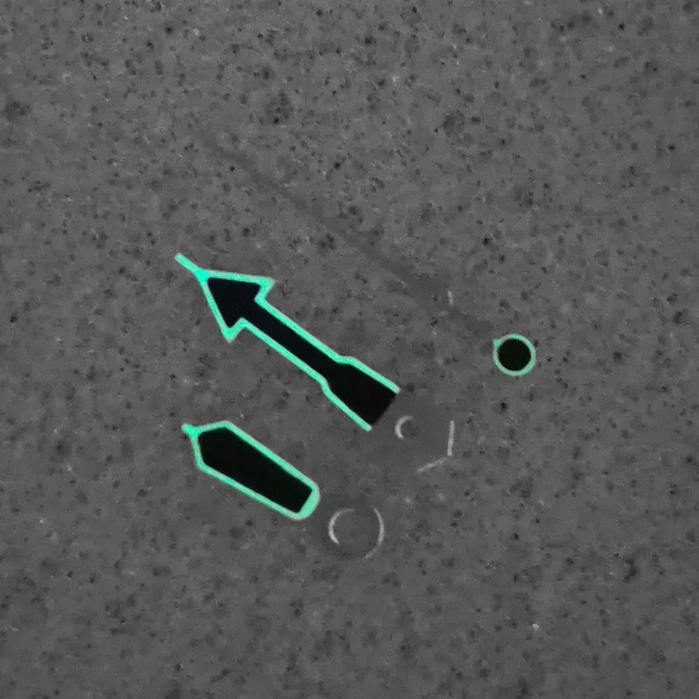 Modified Green Luminous Watch Hands White Edge Black Needle for NH35/NH36/4R/S7