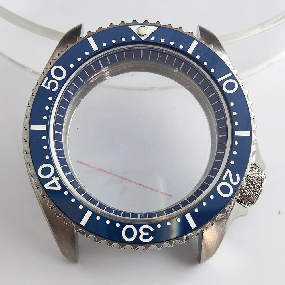 Plane Sapphire Glass Ceramic Bezel Stainless Steel Watch Case Fit NH 35 NH36 Movement High End Waterproof Watch Case