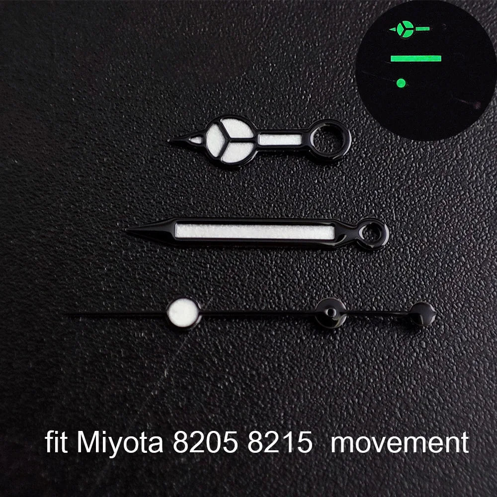 Watch hands green luminous hands fit NH 35 NH36 ETA 2836 2824 Miyota 8205 8215 movement
