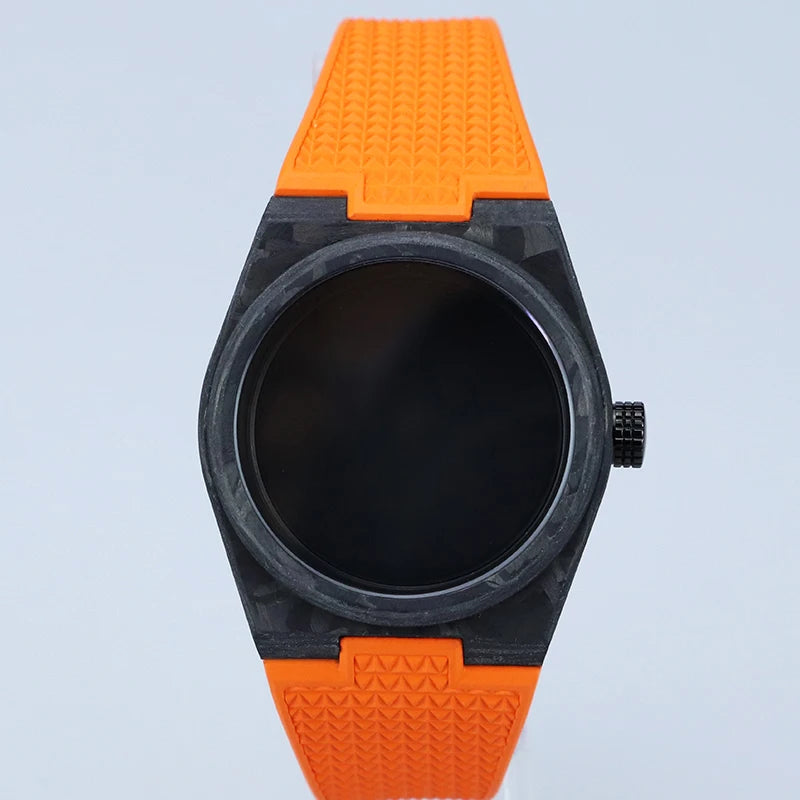 Carbon fiber Case For TISSOTMod 40mm Watch PRX Luxury Waterproof FKM Strap NH35