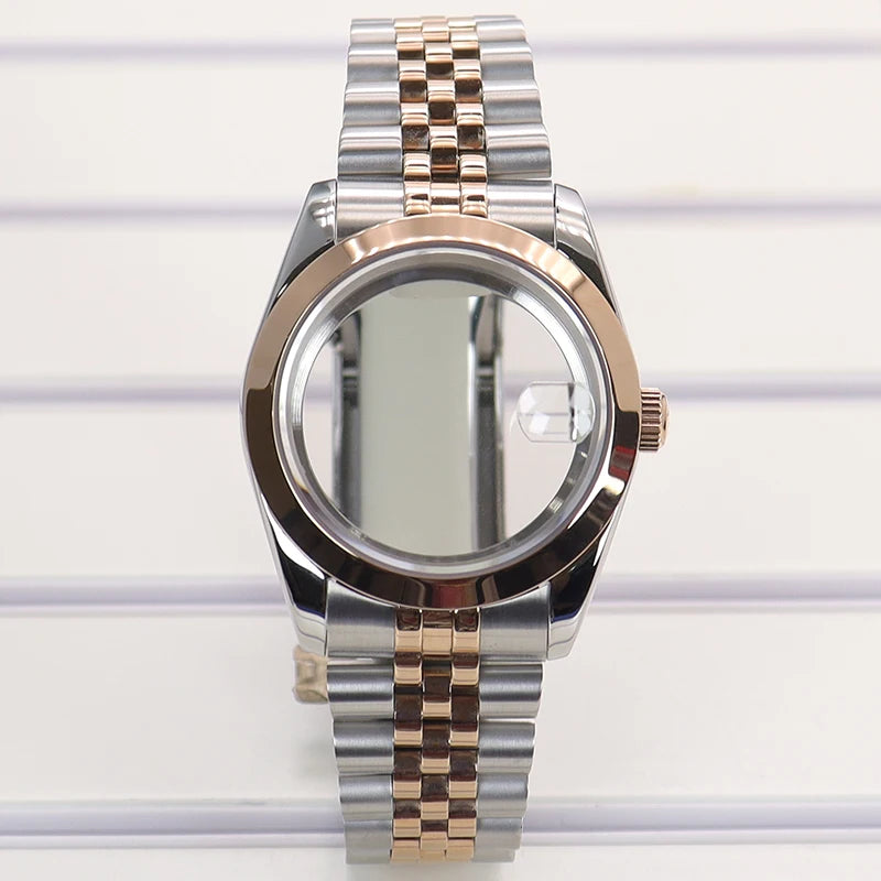 36/39mm Watch Case Bevel Edge Bezel Sapphire Glass For NH35 NH36 NH38 Miyota8215