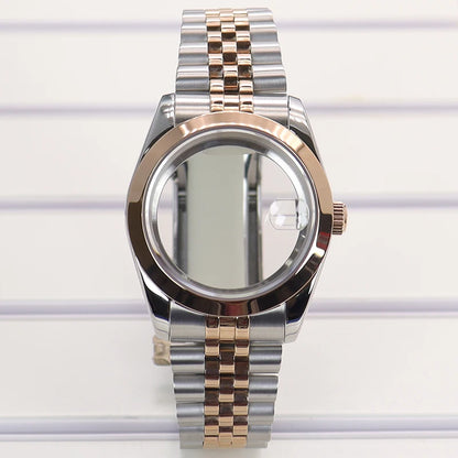 36/39mm Watch Case Bevel Edge Bezel Sapphire Glass For NH35 NH36 NH38 Miyota8215