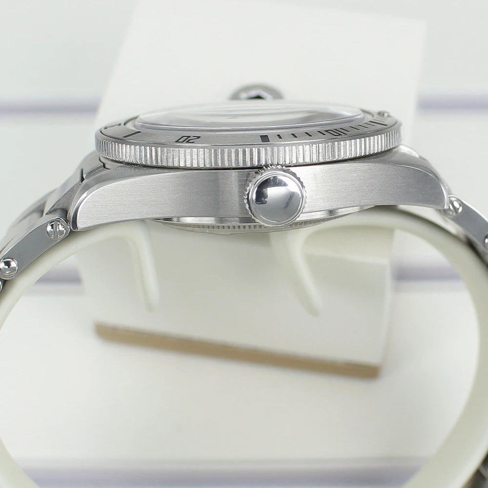 38mm Steel Watch Case With Bezel Sapphire Glass For NH35 NH36 NH34NH38 4R36