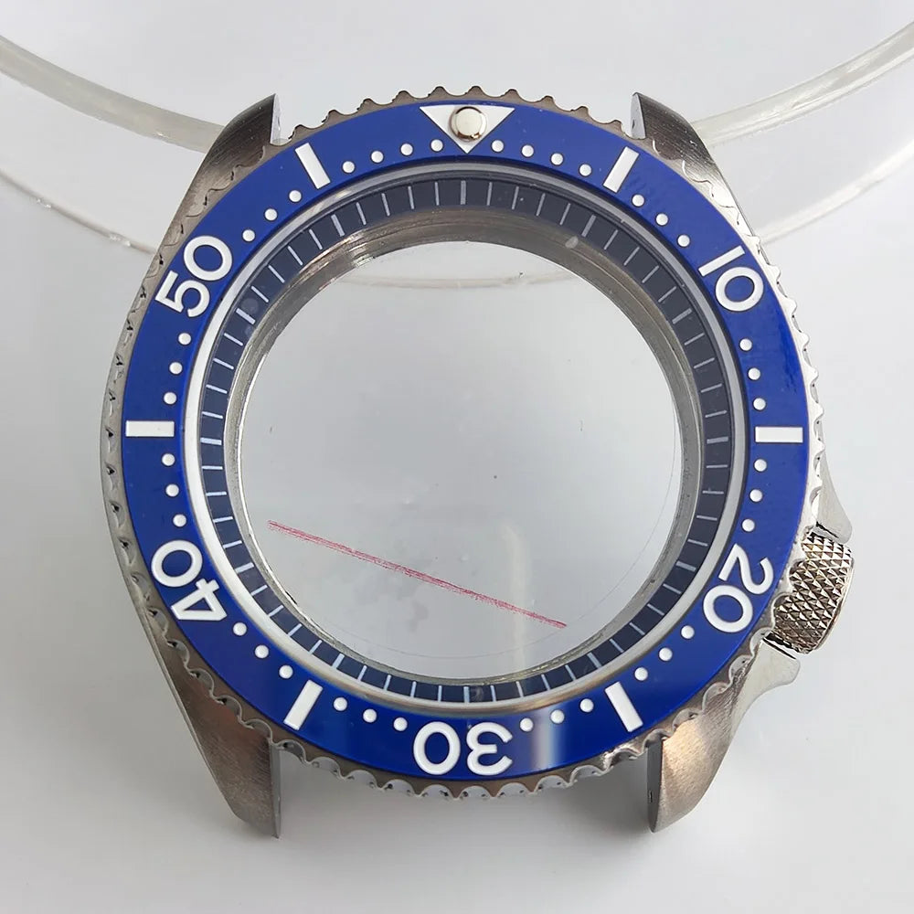 Plane Sapphire Glass Ceramic Bezel Stainless Steel Watch Case Fit NH 35 NH36 Movement High End Waterproof Watch Case