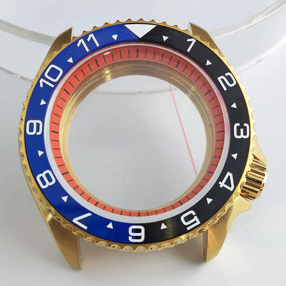 Plane Sapphire Glass Ceramic Bezel Stainless Steel Watch Case Fit NH 35 NH36 Movement High End Waterproof Watch Case