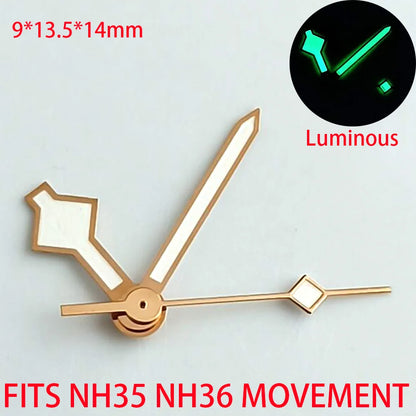 Watch Accessories Pointer NH 35 NH36 Hands Green/Blue Super Luminous Suitable For NH 35 NH36 Movement