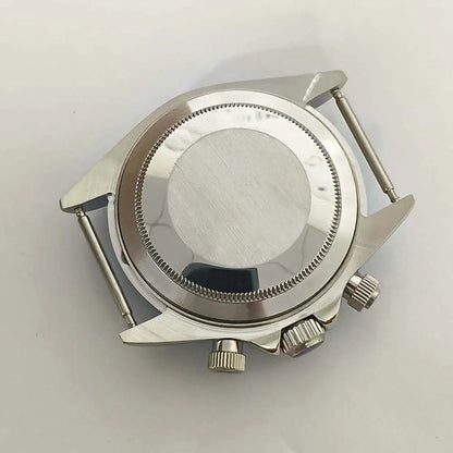 39MM Watch Case for VK63 Blue Ceramic Bezel Sapphire Glass 316L Steel Case
