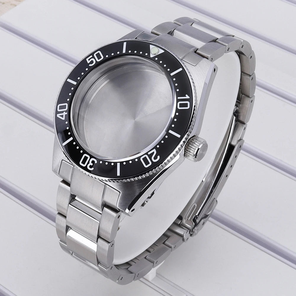 40mm Steel Watch Case Sapphire For NH35 NH36 NH34 4R36 Mod SPB143J1/SPB253J1