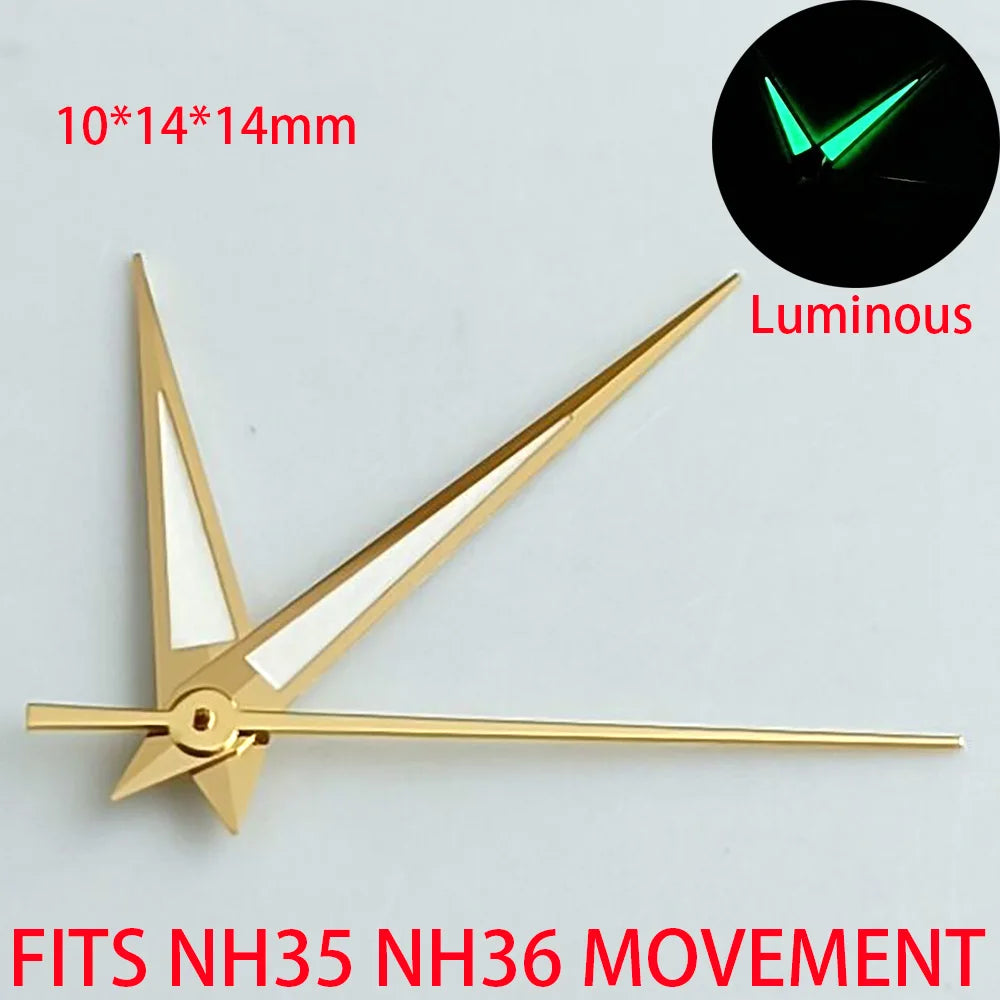 Watch Accessories Pointer NH 35 NH36 Hands Green/Blue Super Luminous Suitable For NH 35 NH36 Movement