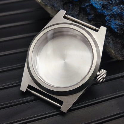 3ATM 38MM Watch Case Brushed Stainless Steel Case with Sapphire Glass for NH35