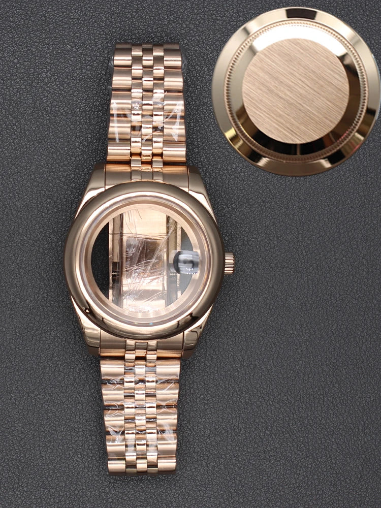 36/40mm Watch Case Sapphire Crystal For Nh35 NH36 Miyota 8215 28.5mm Dial Oyster