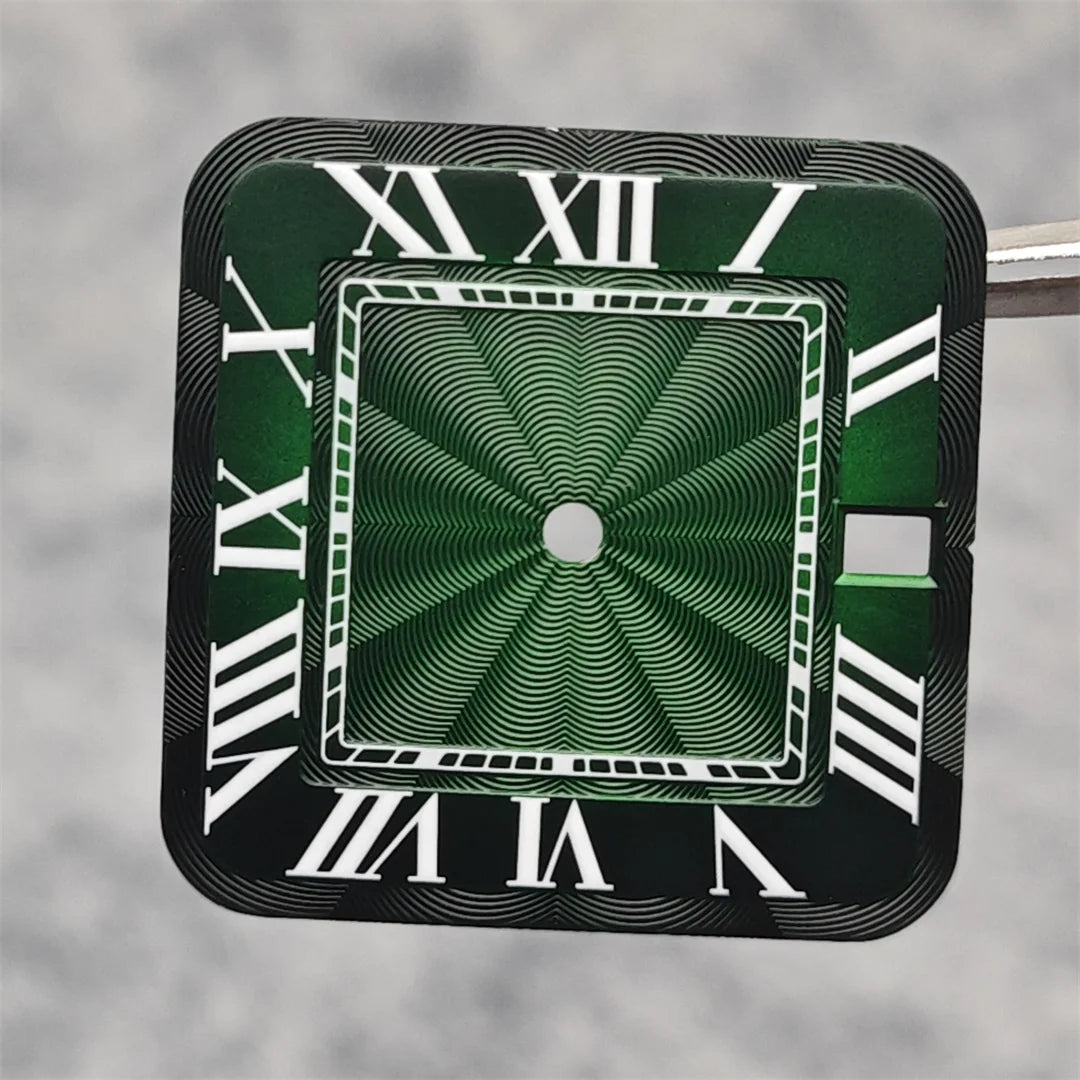 38mm 316L Stainless Steel Square Watch  Case Set for NH36 4R36 Movement