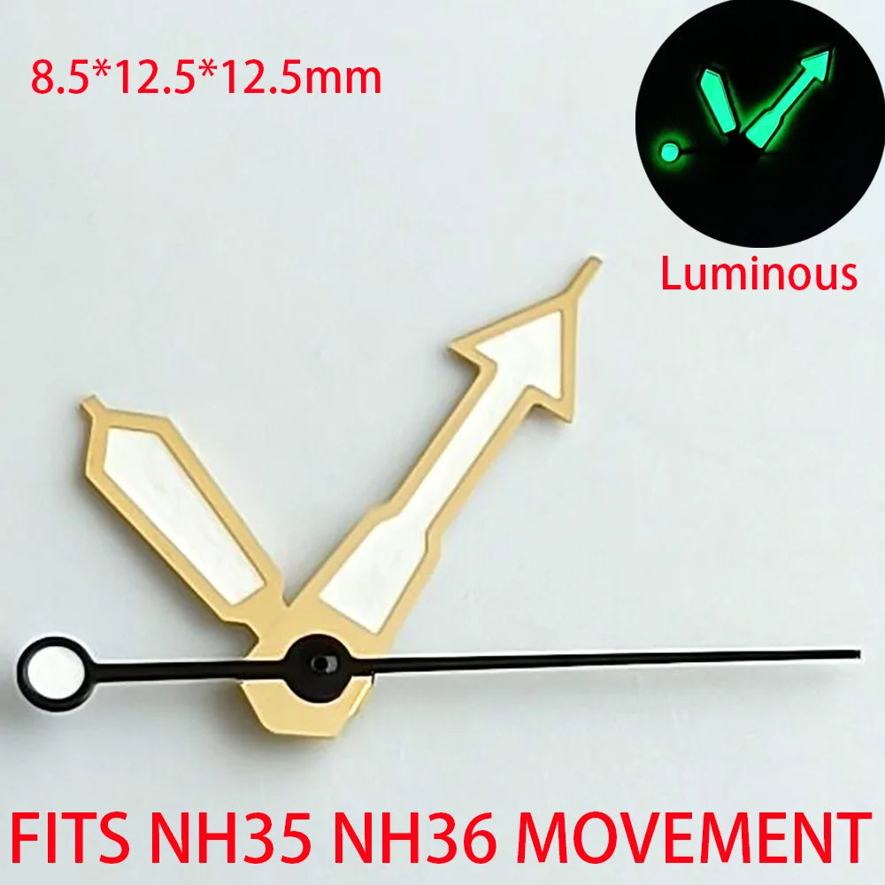 Watch Accessories Pointer NH 35 NH36 Hands Green/Blue Super Luminous Suitable For NH 35 NH36 Movement