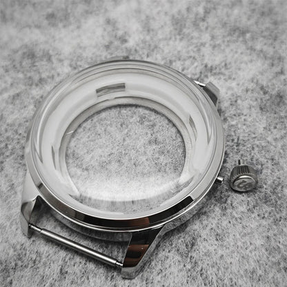 40mm  Steel Watch Case Dial Hands Kit for NH36 NH38 Bubble Mirror Shell Kit