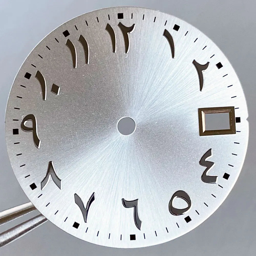 Black Blue Green Sunburst Arabic Numerals Watch Dial 28.5mm for SKX NH35 NH36 Automatic Dive Watch
