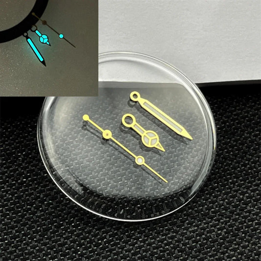 Set Blue Luminous Polishing Gold Sliver Hand Watch for NH34/NH35/NH36/4R35/4R36