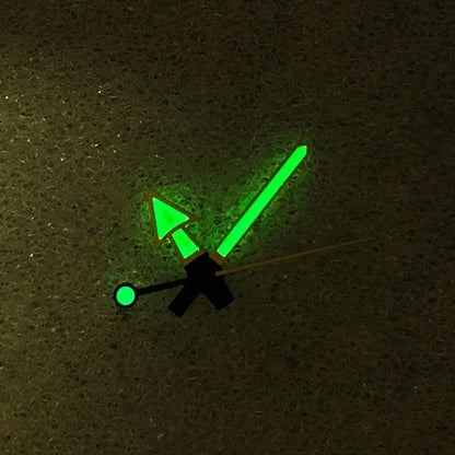 Arrow Hour Hand Black+Yellow C3 Green Luminous Watch Hands for NH35/NH36 SKX007