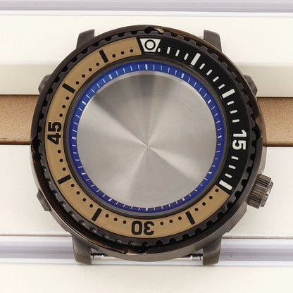 43mm Watch Case For NH34 NH35 NH36 NH38 Tuna Sapphire Crystal Luminous Bezel