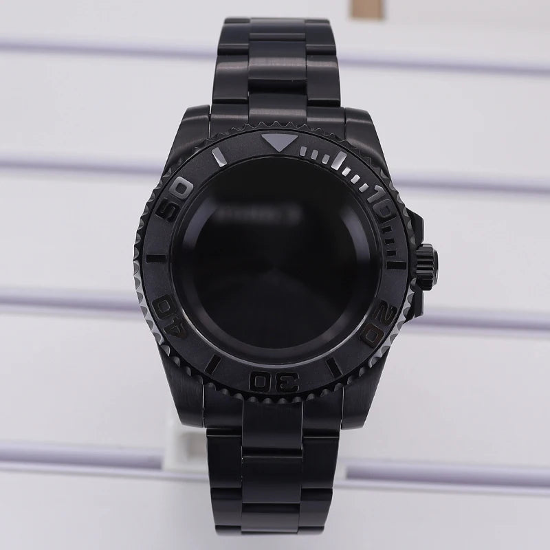 40mm Watch Case PVD Strap Sapphire For NH35 NH36 NH34 ETA 2824 8215 GMT SUB