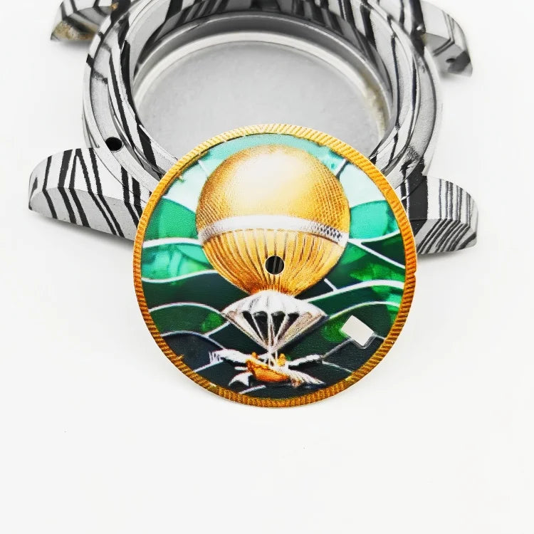Personalized 36mm Watch Dial Green Luminous for ETA6497/ Seagull ST36 Movement