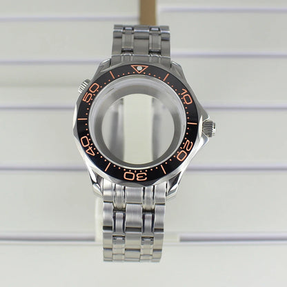 41mm Watch Case Strap Waterproof for Seamaster NH34 NH35 NH36 fit 30.5mm Dial