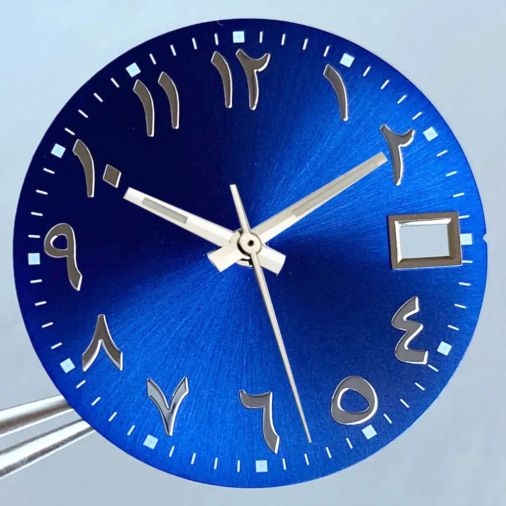Black Blue Green Sunburst Arabic Numerals Watch Dial 28.5mm for SKX NH35 NH36 Automatic Dive Watch