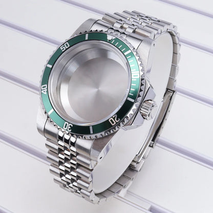 38mm Diving Steel Watch Case Sapphire For NH35 NH36 NH34/38 NH70 For Retro SUB