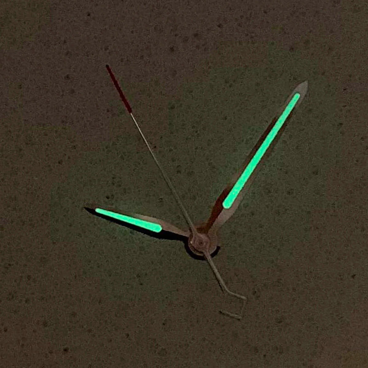Green Luminous Watch Hands for NH35/NH36/4R/7S Silver Red Second Hand 3Pins